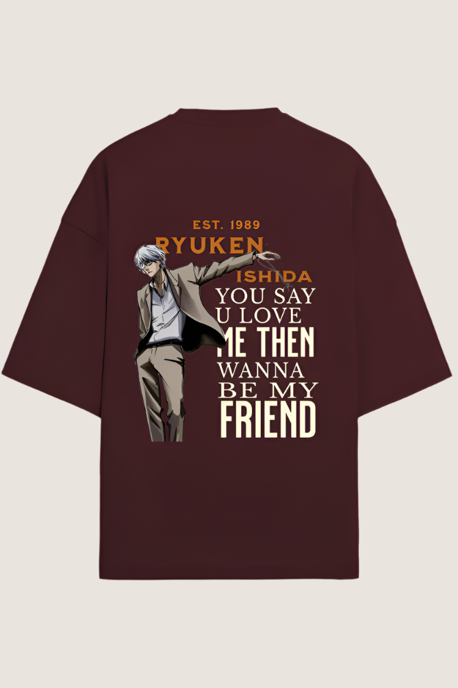 Wanna Be My Friend Graphic Printed T-shirt Oversized