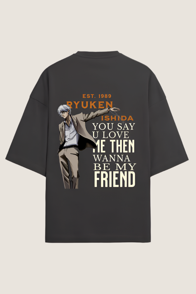 Wanna Be My Friend Graphic Printed T-shirt Oversized