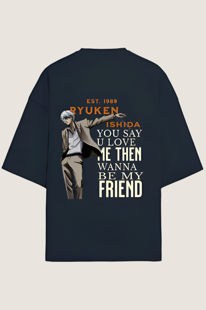 Wanna Be My Friend Graphic Printed T-shirt Oversized