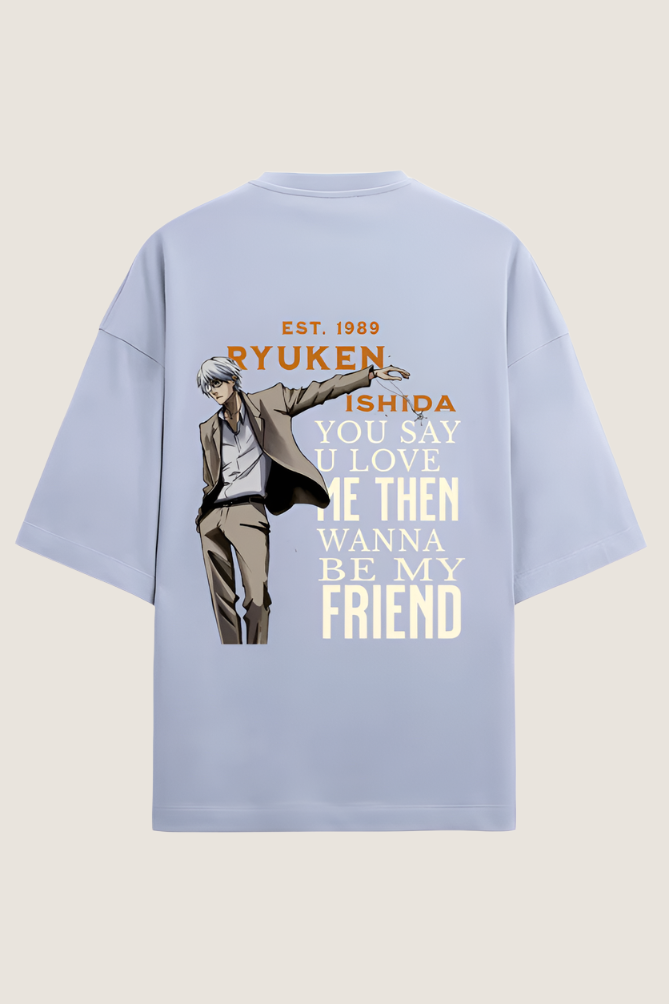 Wanna Be My Friend Graphic Printed T-shirt Oversized