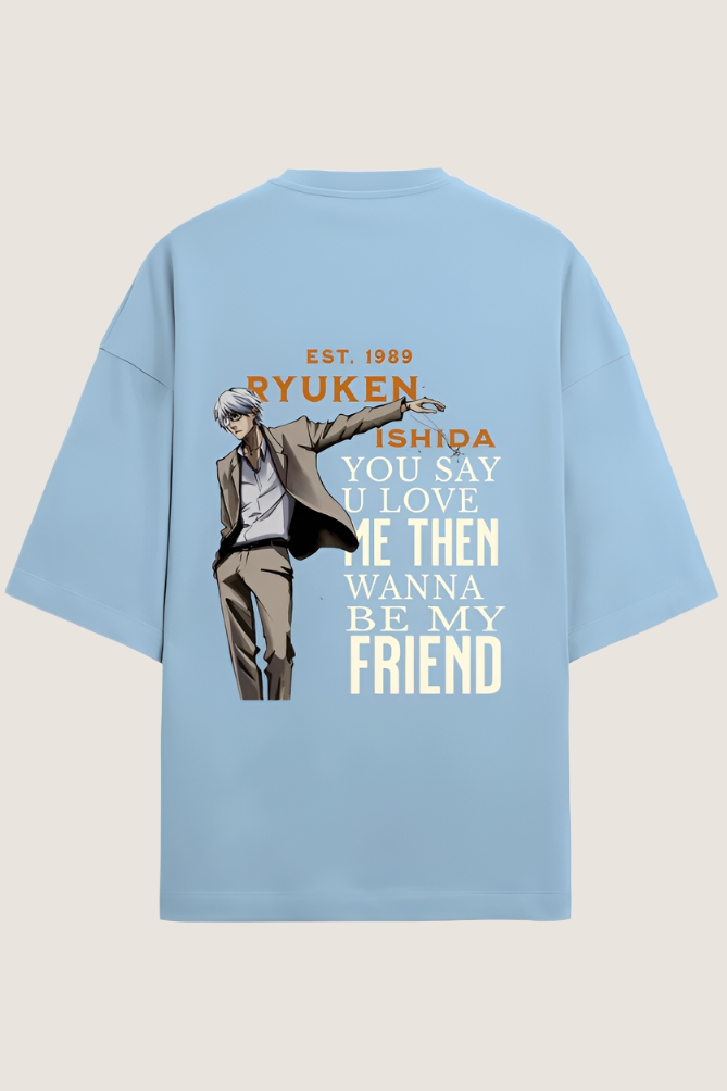 Wanna Be My Friend Graphic Printed T-shirt Oversized