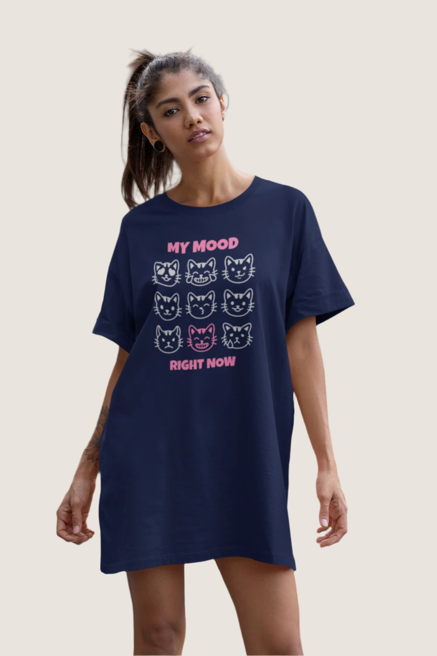 My Mood Printed T-Shirt Dress