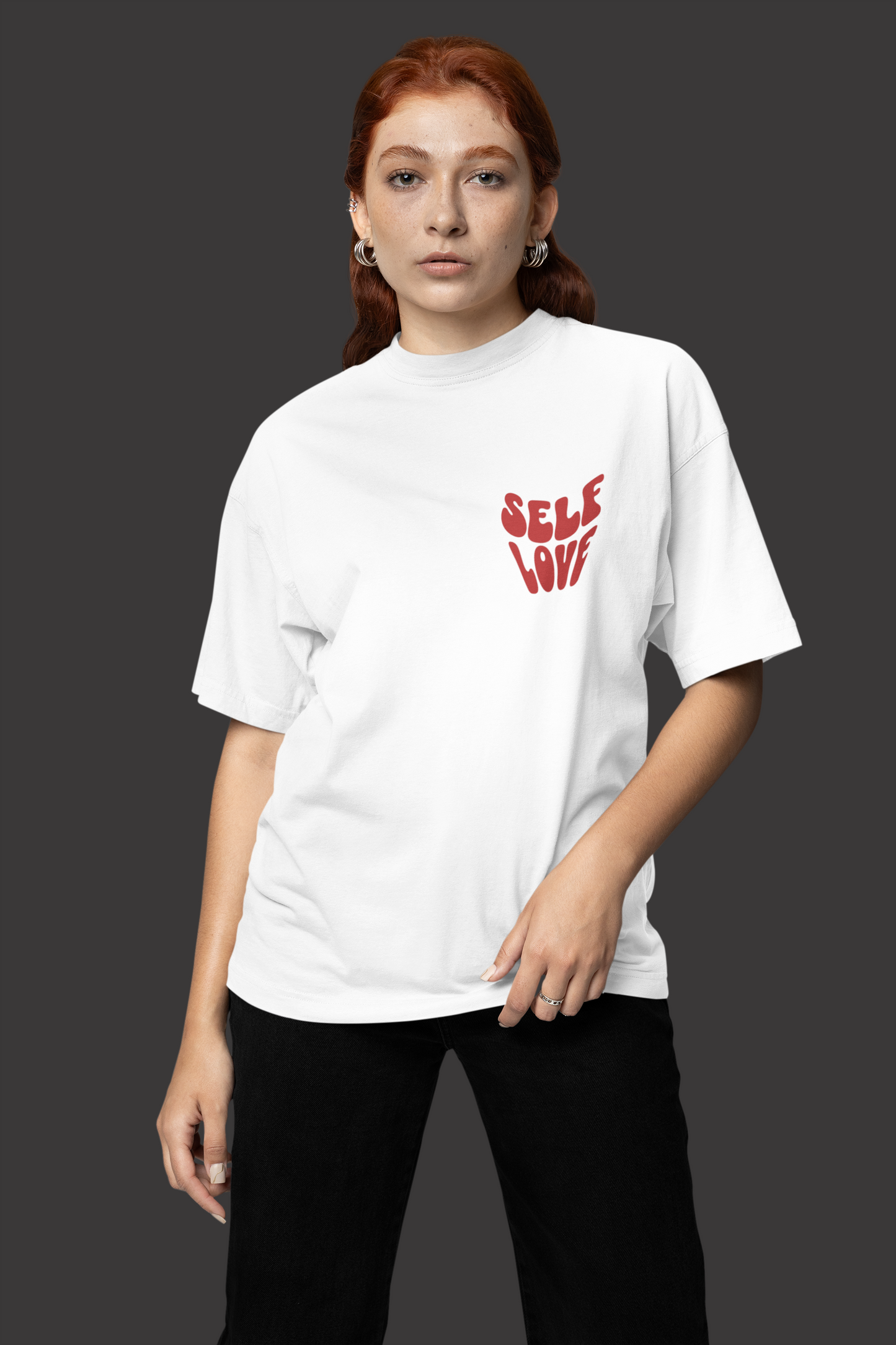 Self Love Graphic Printed T-shirt Oversized