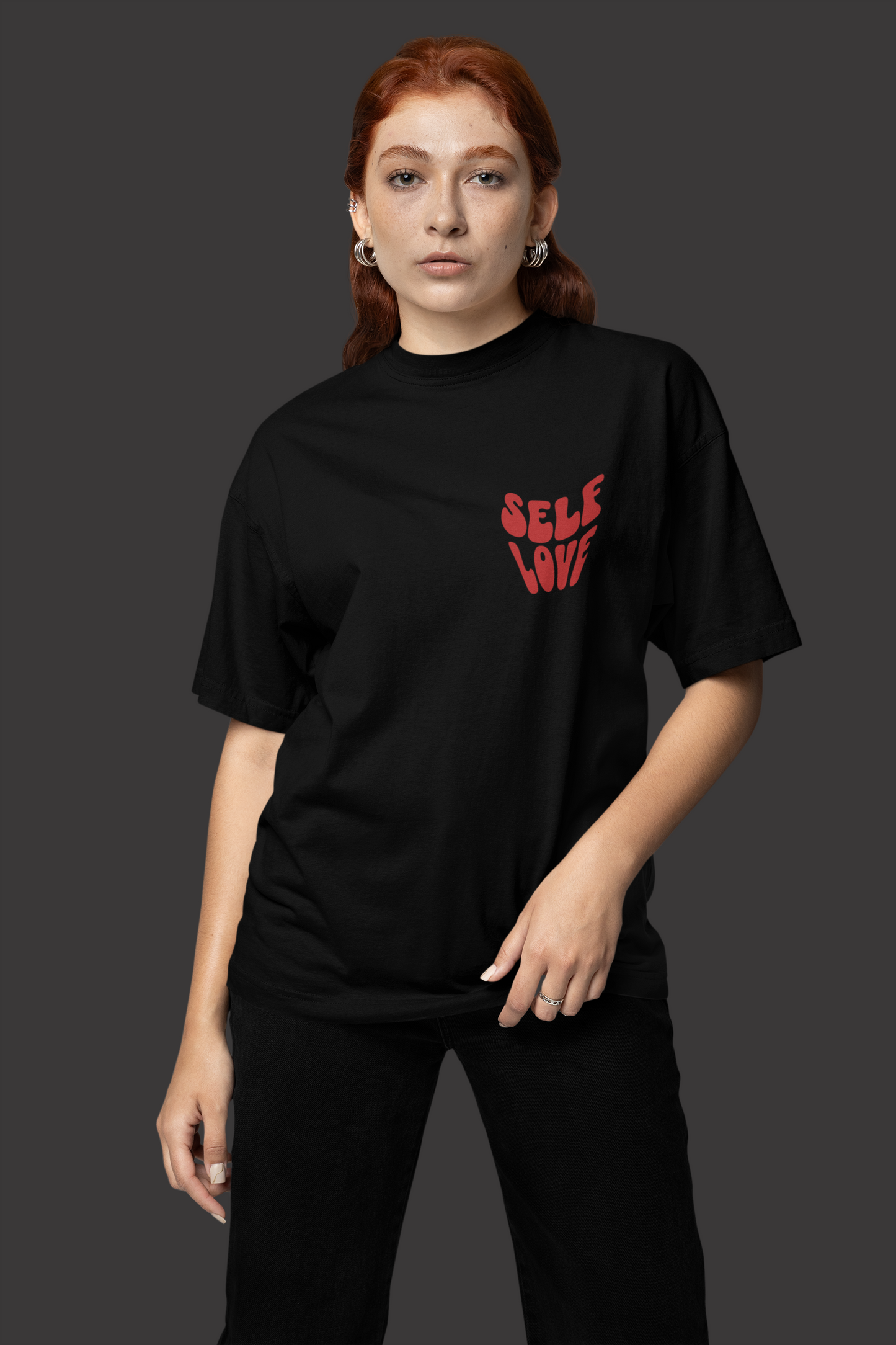 Self Love Graphic Printed T-shirt Oversized