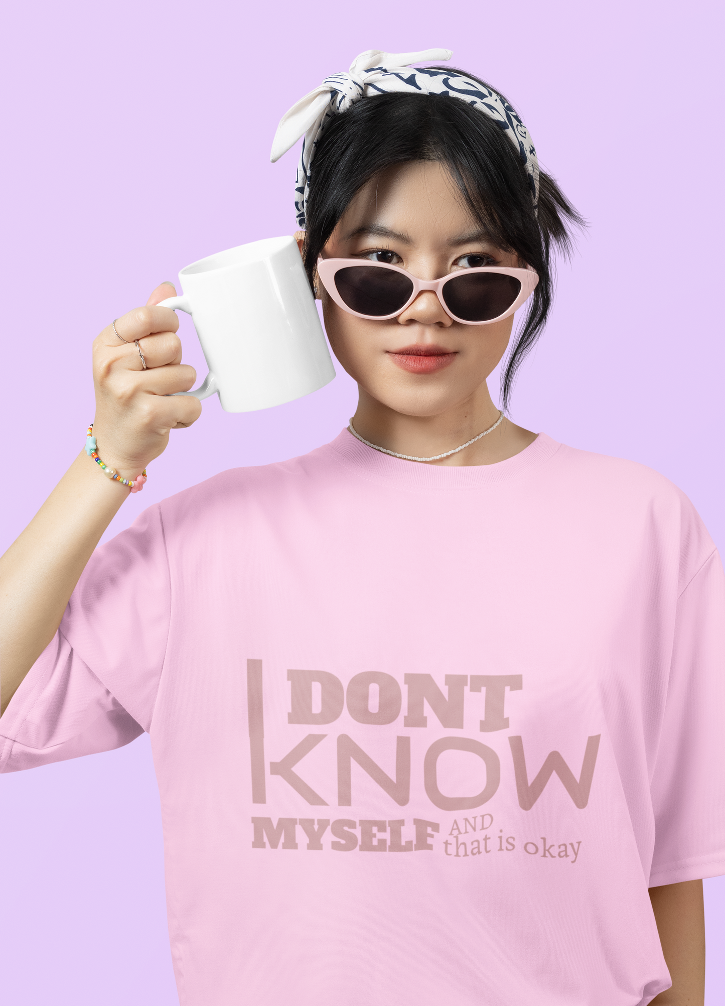 I Don't Know Myself Graphic Printed T-shirt Oversized