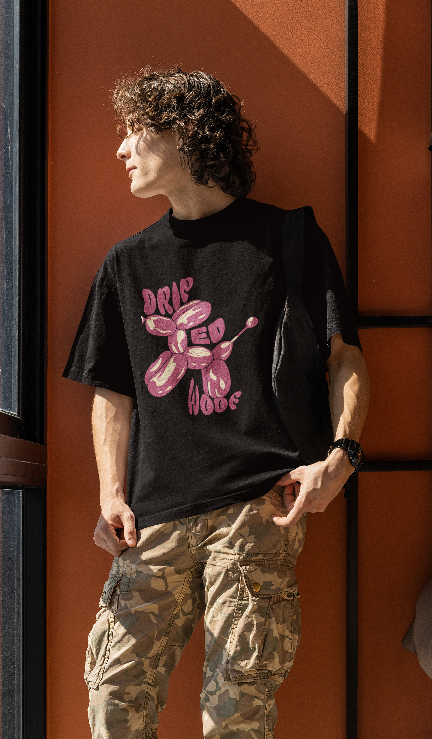 Driped Woof Graphic Printed T-shirt Oversized