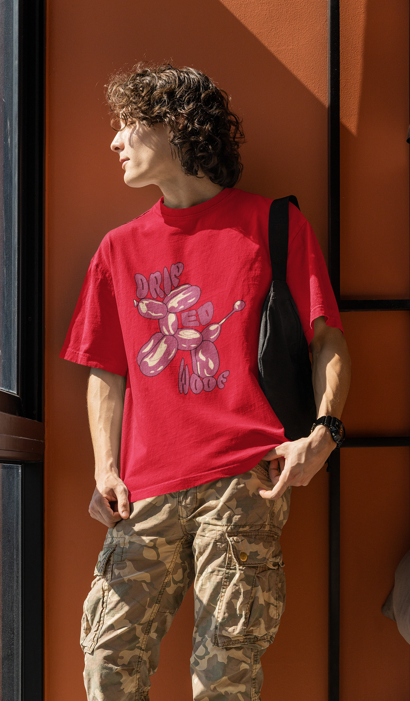 Driped Woof Graphic Printed T-shirt Oversized