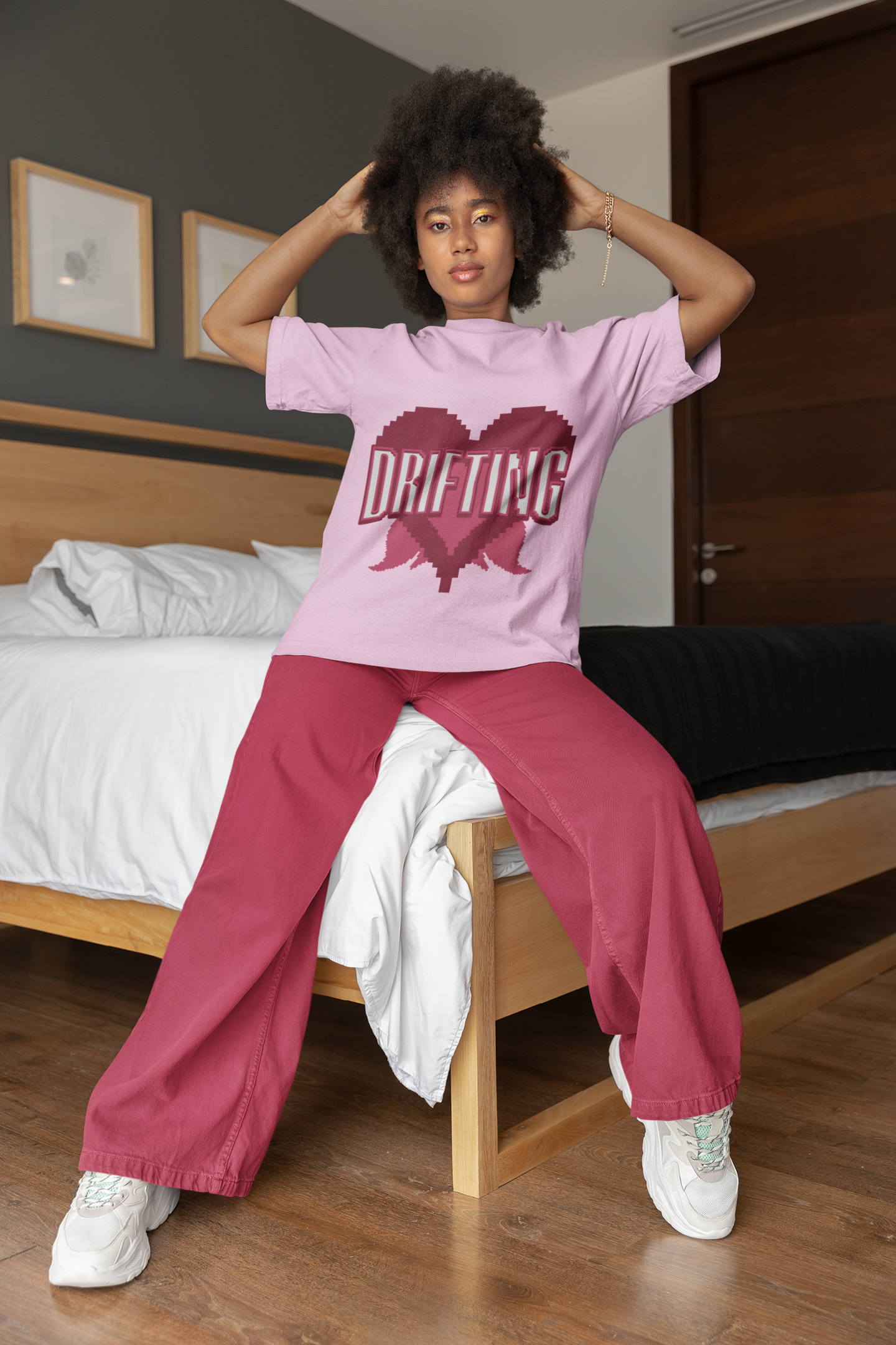 Drifting Graphic Printed T-shirt Oversized