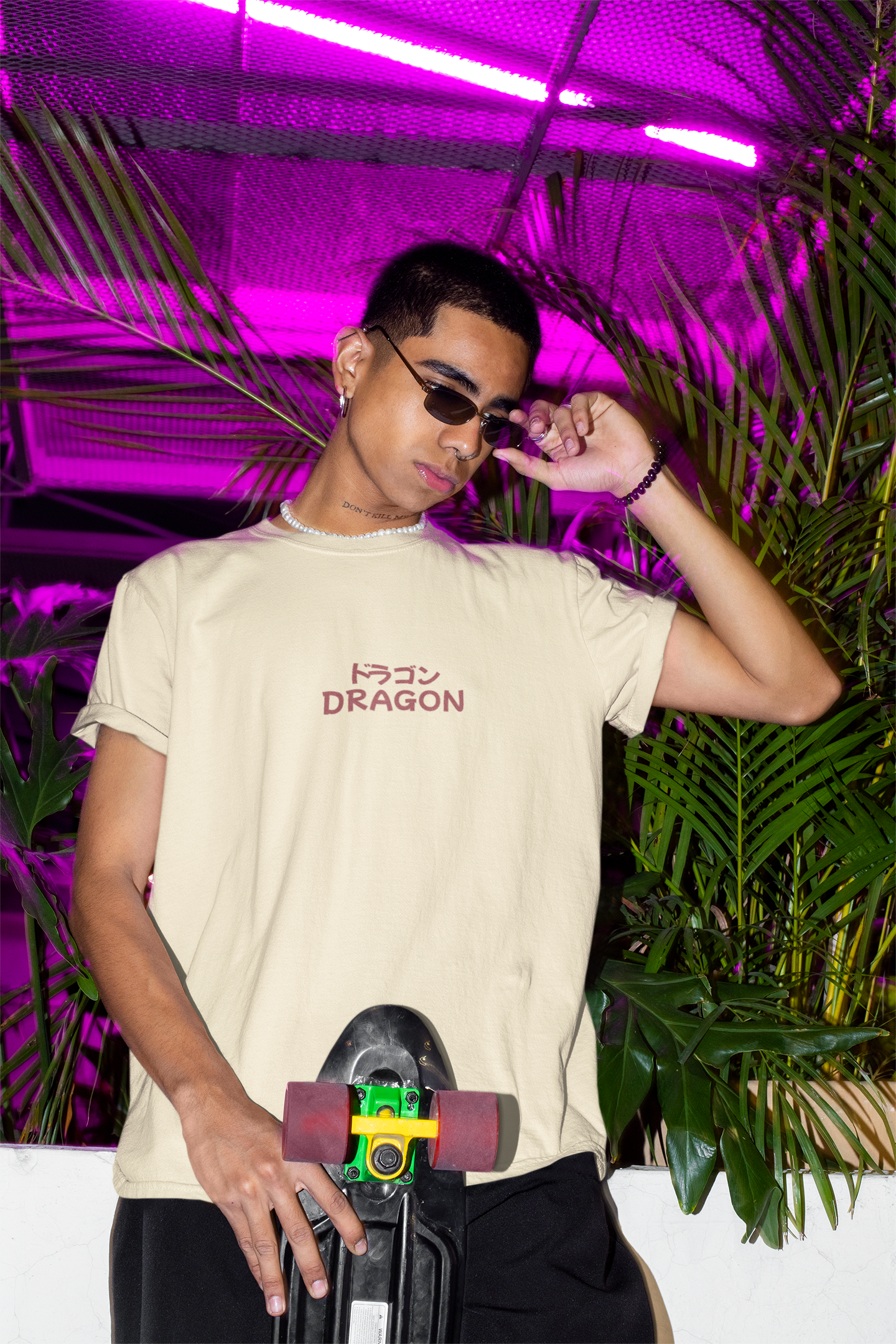 Dragon Graphic Printed T-shirt Oversized