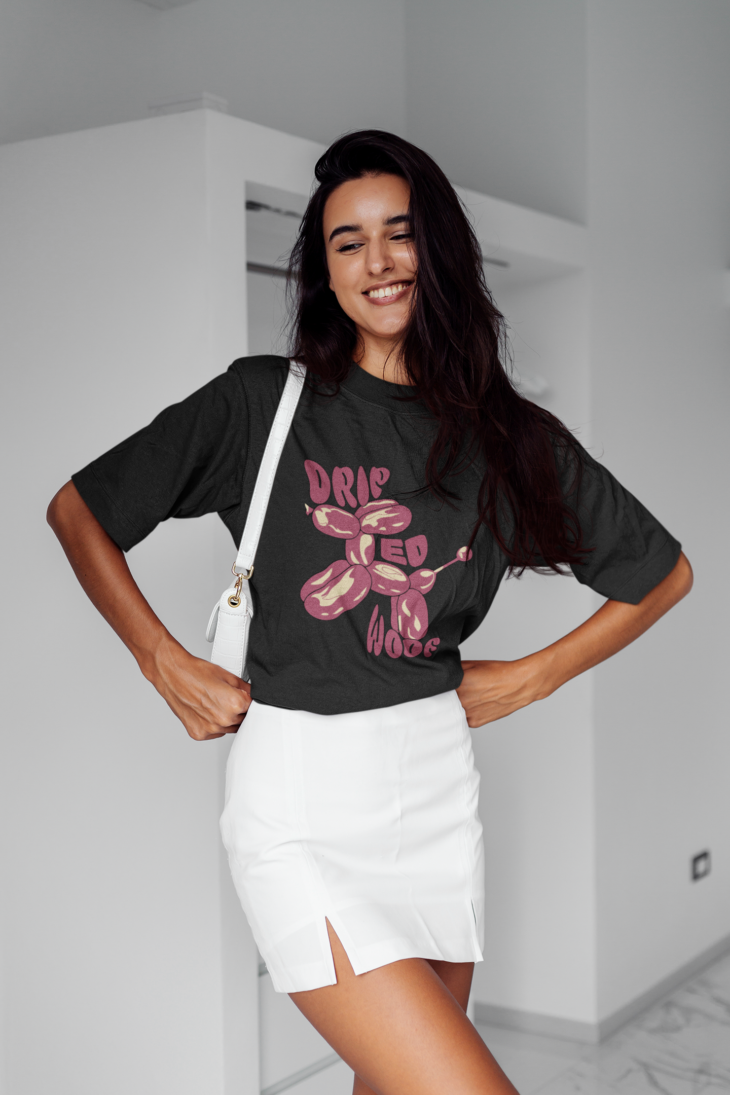 Driped Woff Graphic Printed T-shirt Oversized