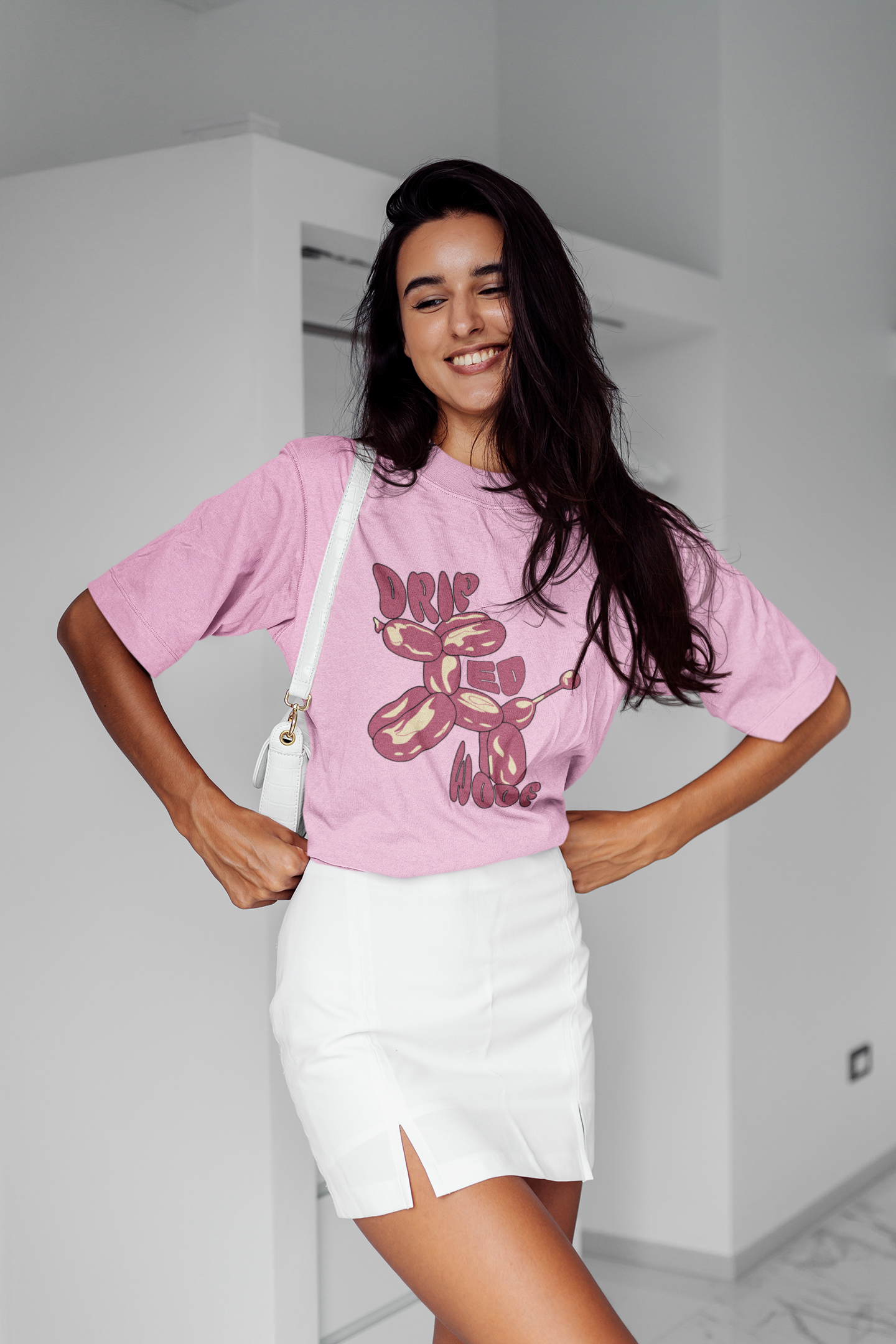 Driped Woff Graphic Printed T-shirt Oversized
