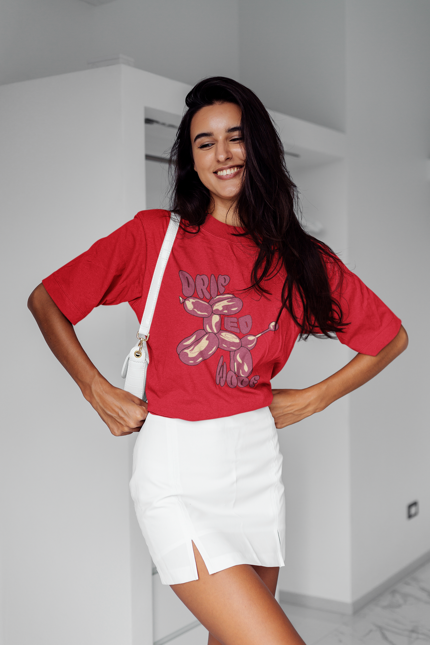 Driped Woff Graphic Printed T-shirt Oversized