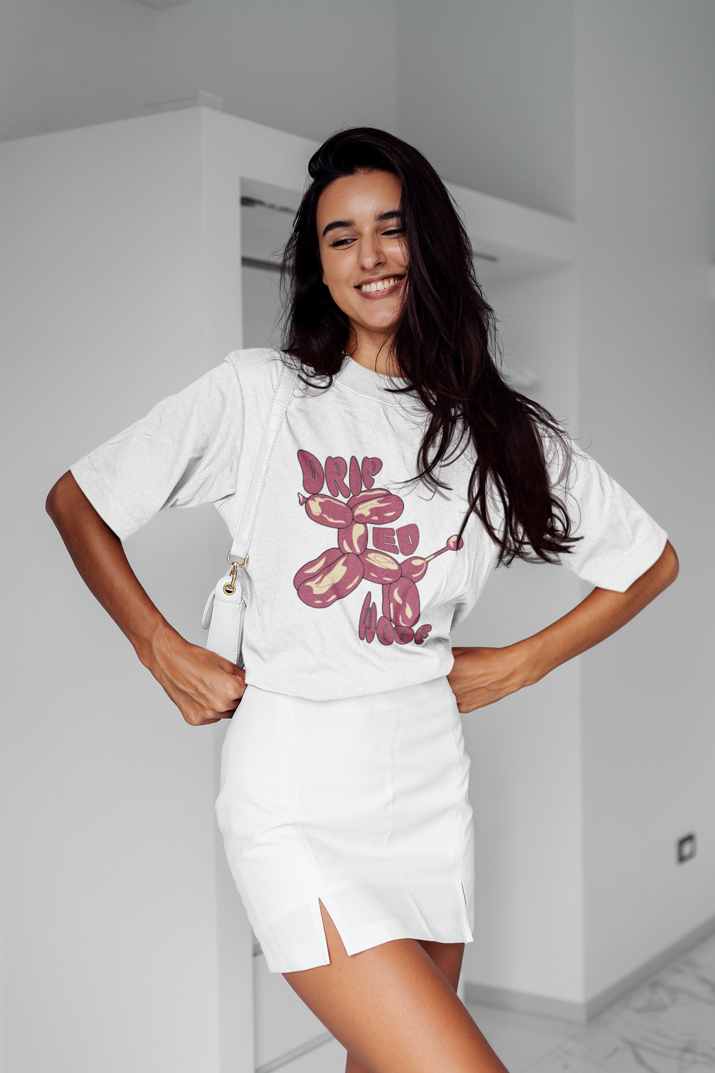 Driped Woff Graphic Printed T-shirt Oversized