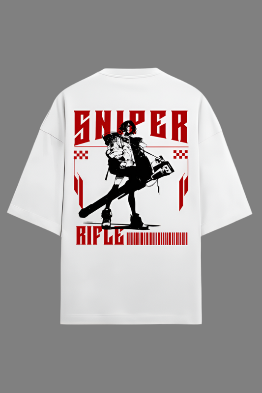 Sniper Graphic Printed T-shirt Oversized