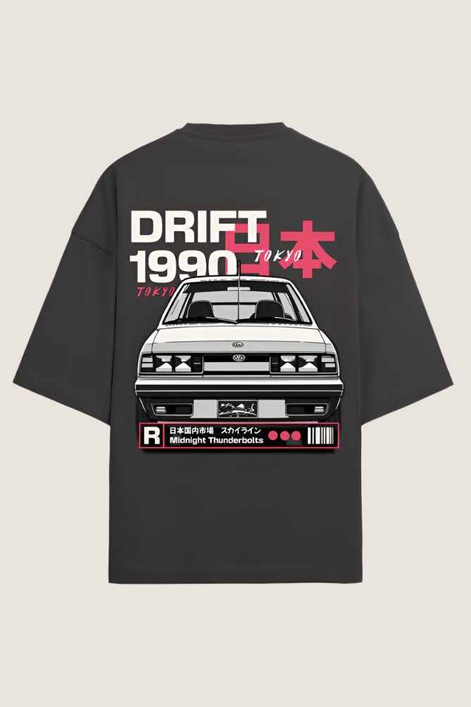 Drift 1990 Graphic Printed T-shirt Oversized