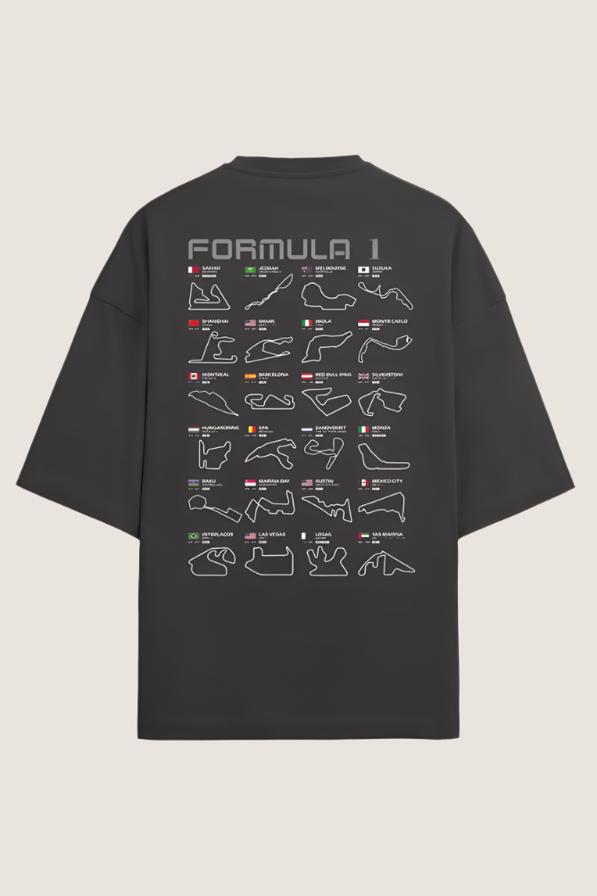F1 Graphic Printed T-shirt Oversized