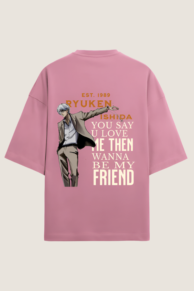 Wanna Be My Friend Graphic Printed T-shirt Oversized