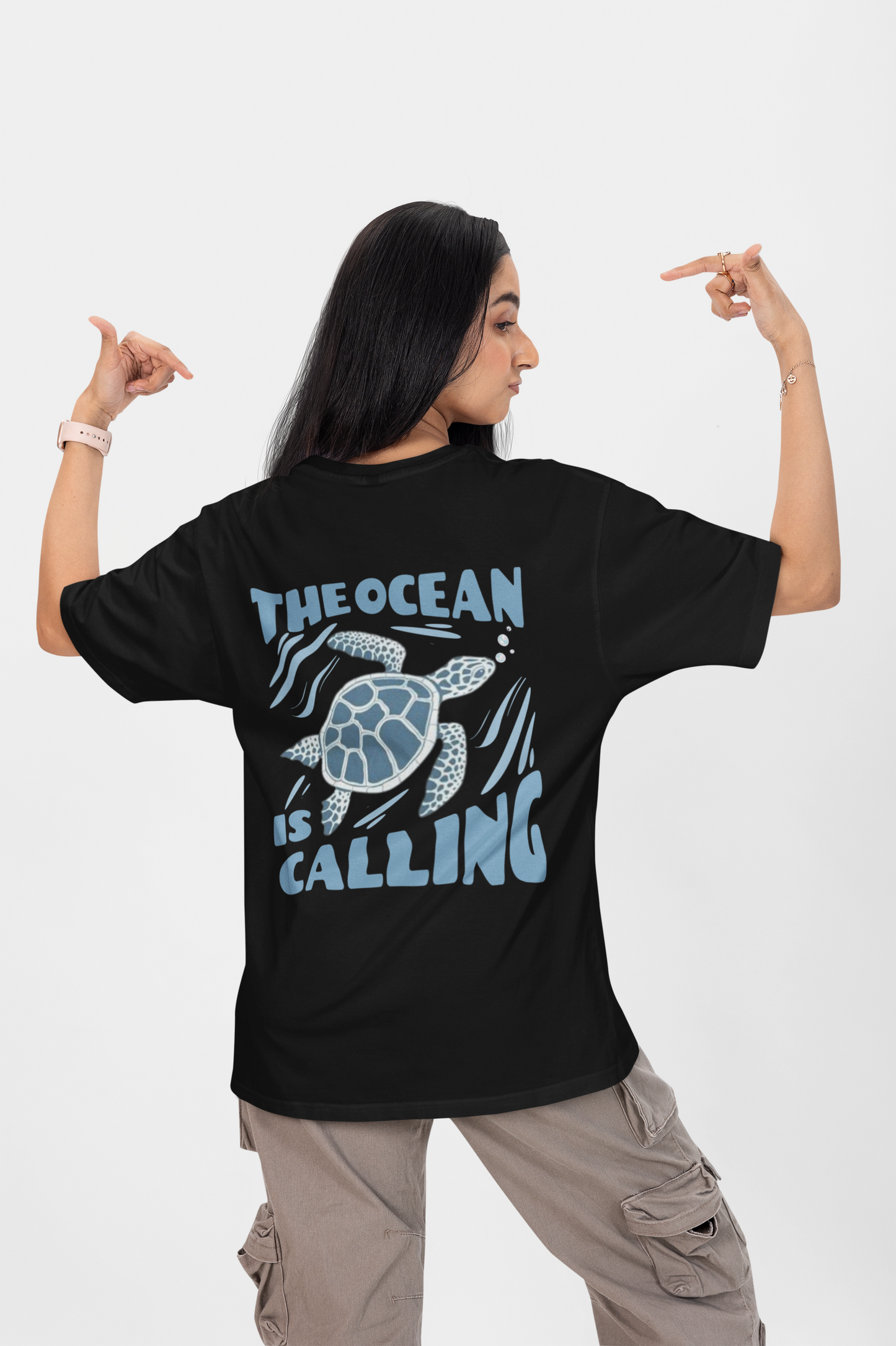 The Ocean Graphic Printed T-shirt Oversized