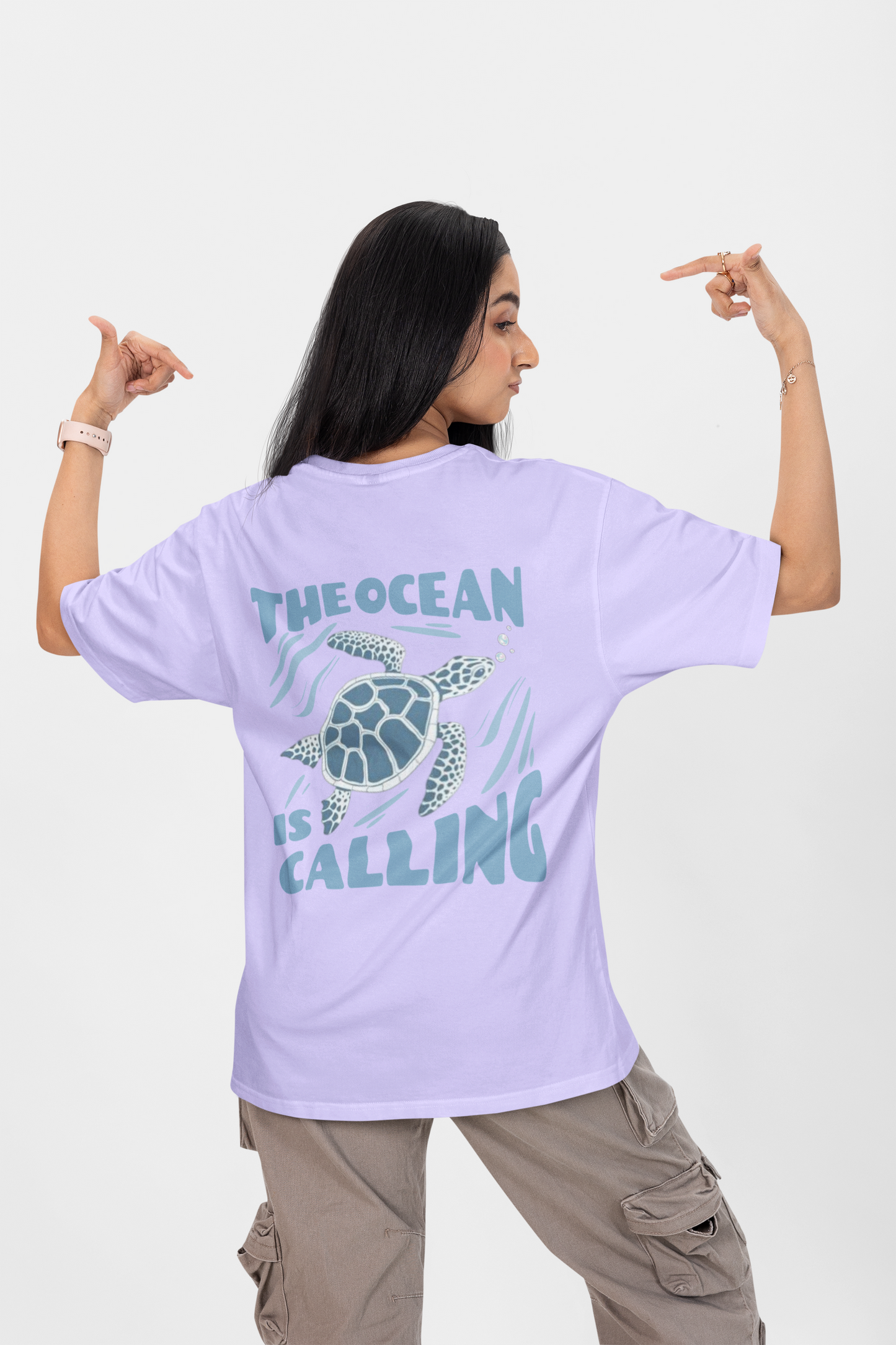 The Ocean Graphic Printed T-shirt Oversized