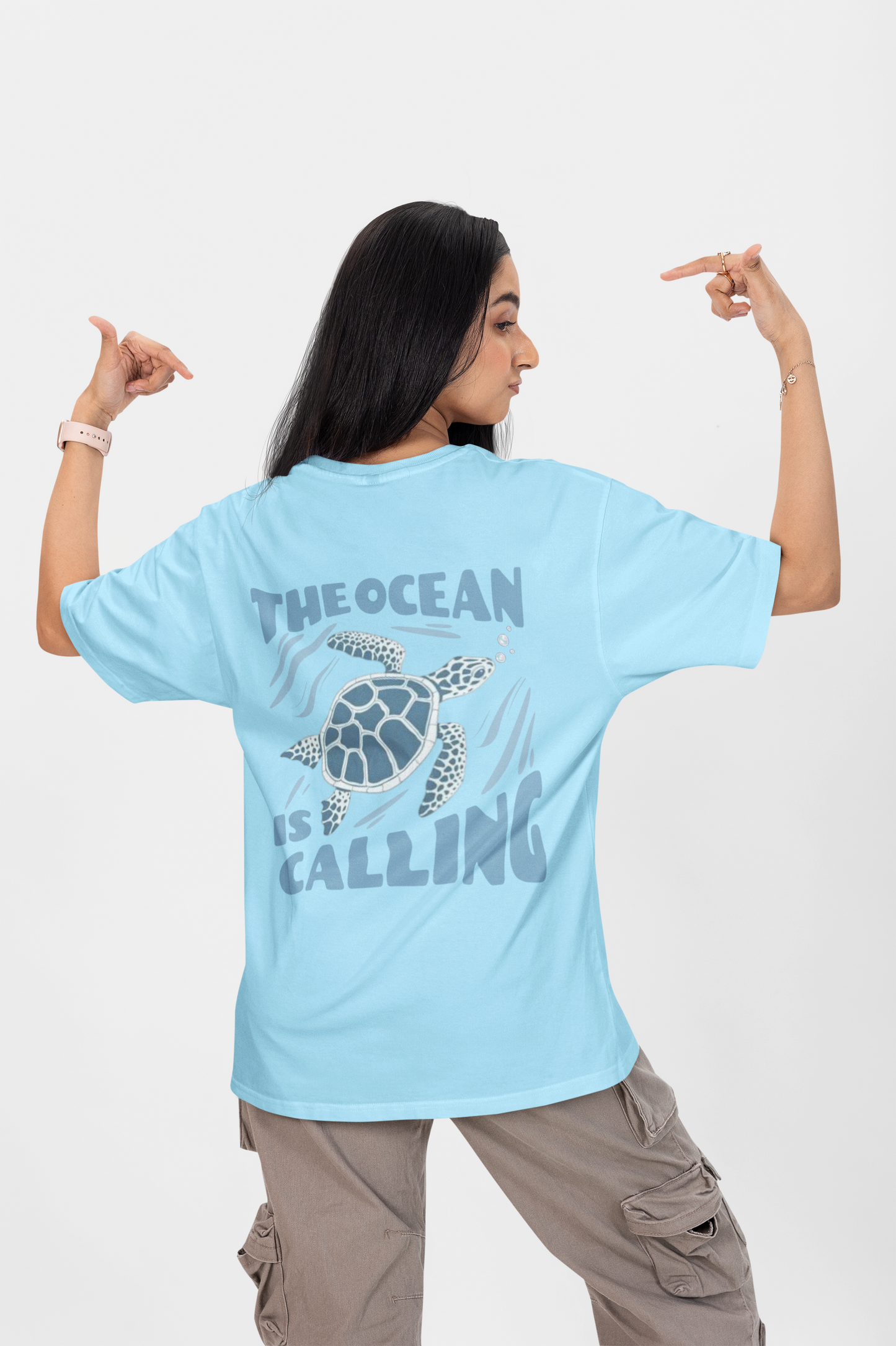 The Ocean Graphic Printed T-shirt Oversized