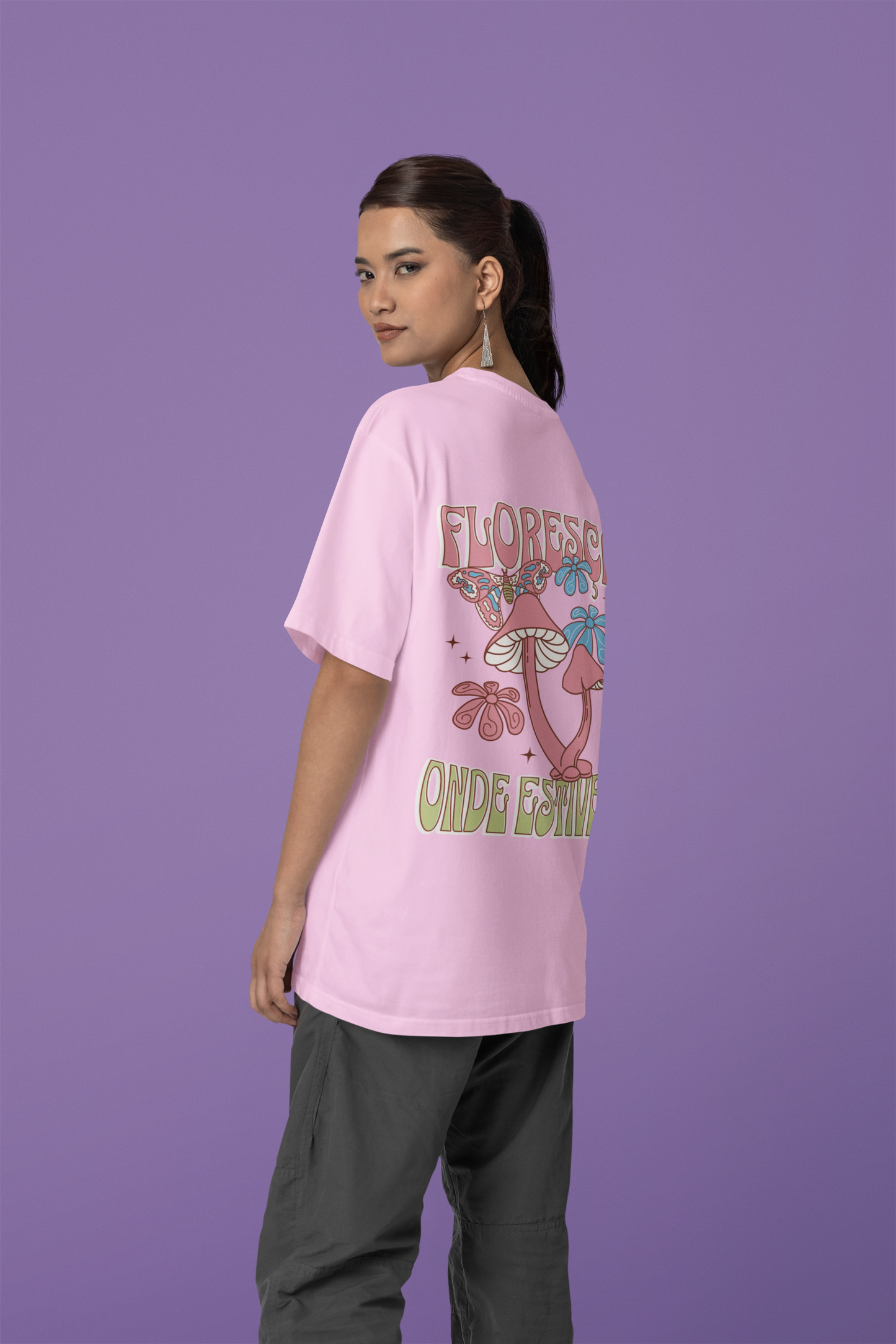 Floresca Graphic Printed T-shirt Oversized