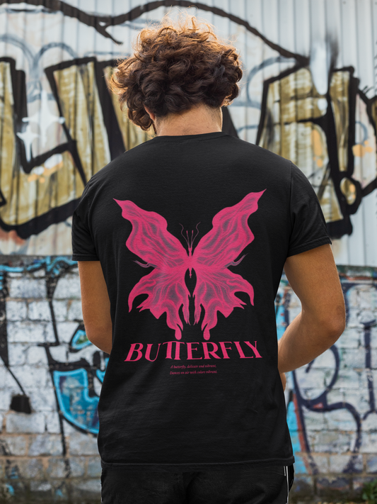 Butterfly Graphic Printed T-shirt Oversized