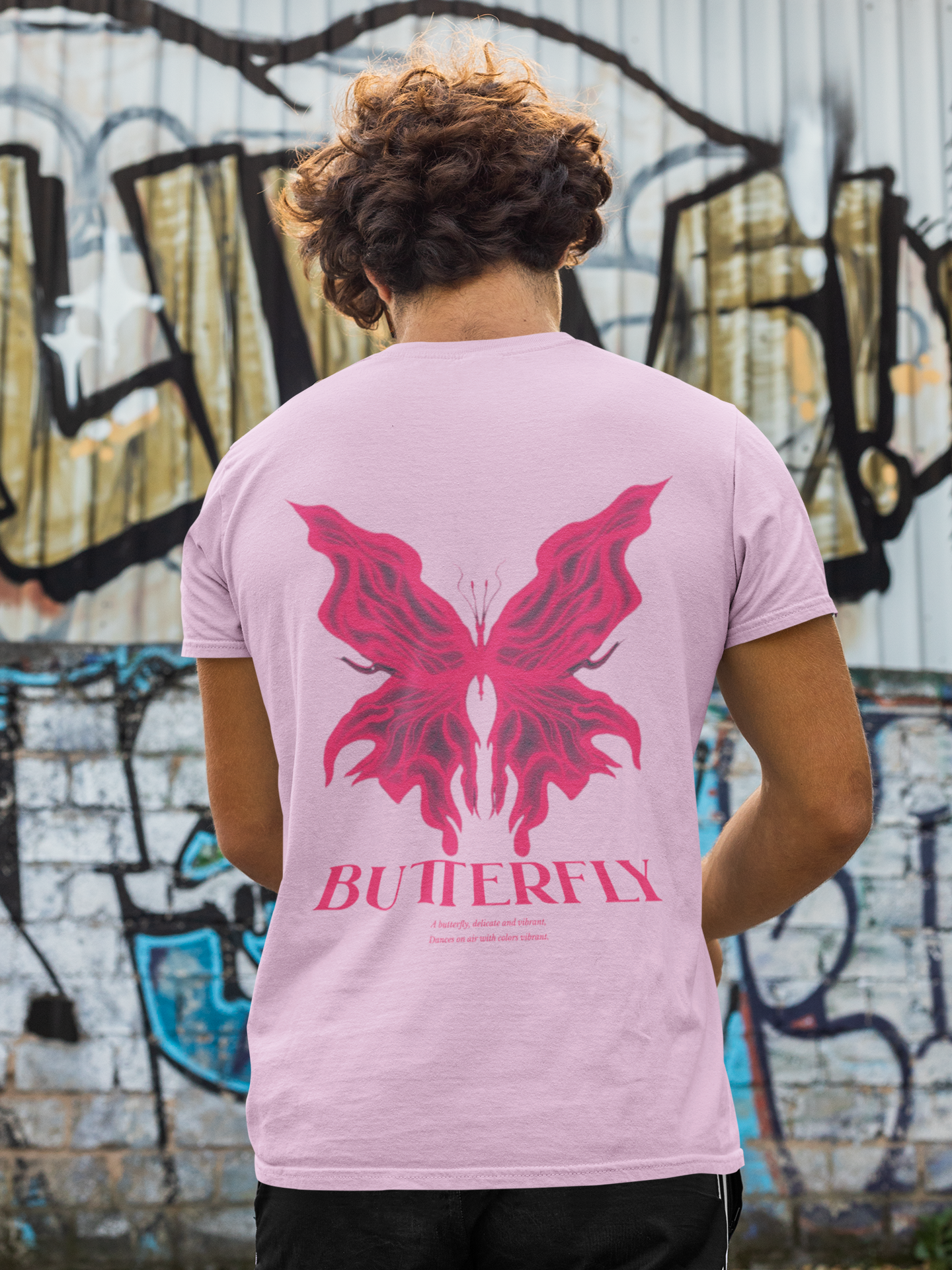 Butterfly Graphic Printed T-shirt Oversized