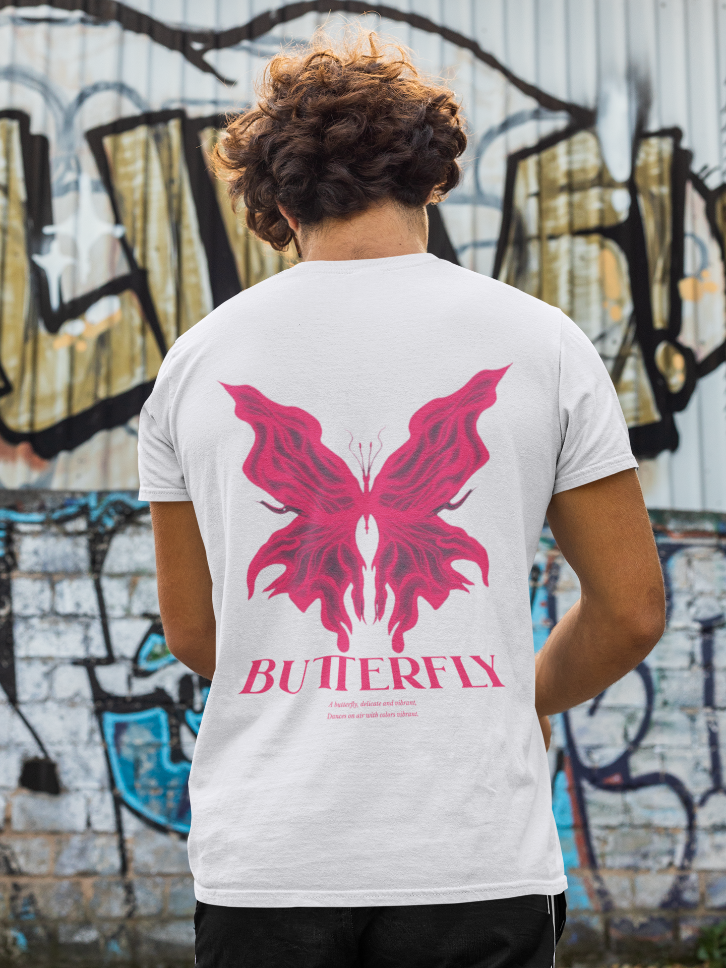 Butterfly Graphic Printed T-shirt Oversized