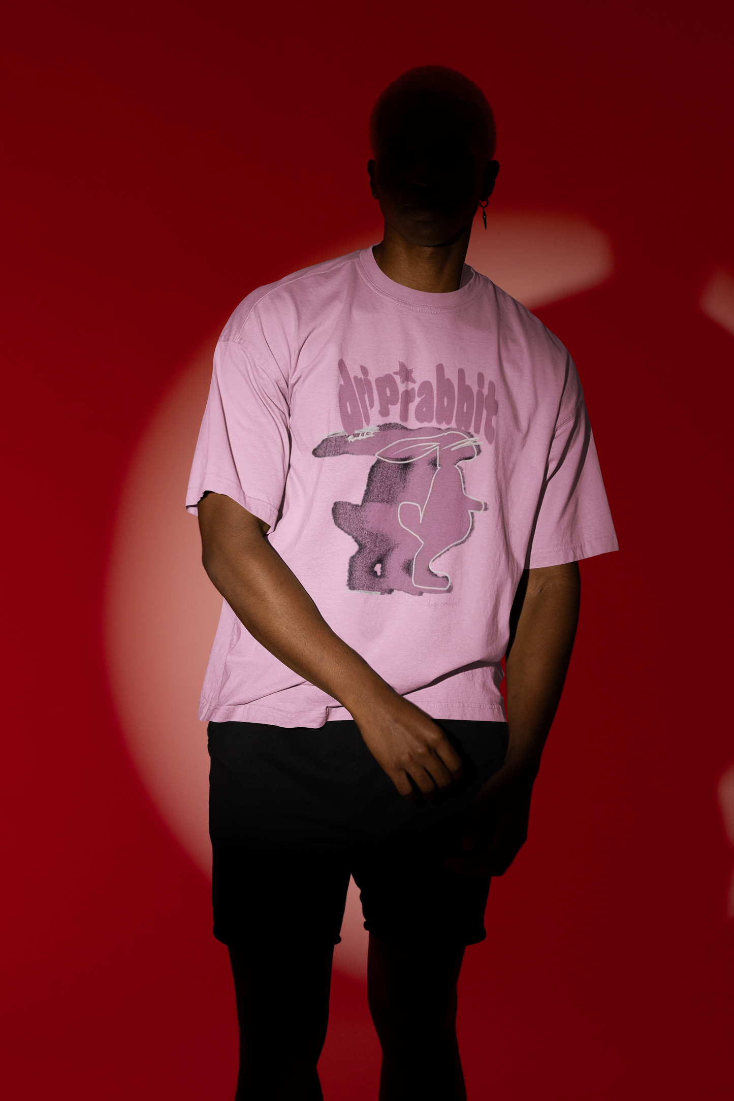 Drip Rabbit Graphic Printed T-shirt Oversized