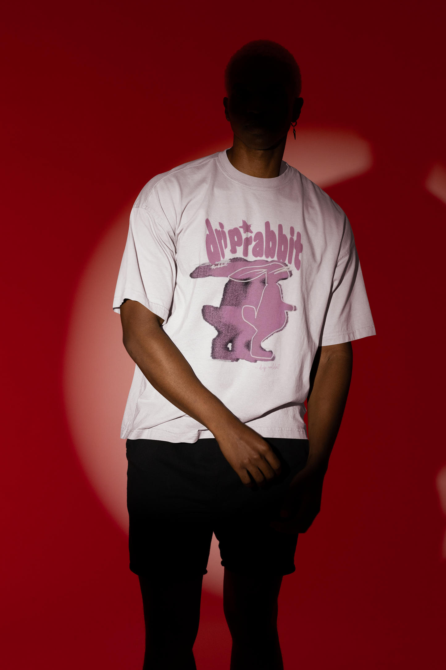 Drip Rabbit Graphic Printed T-shirt Oversized