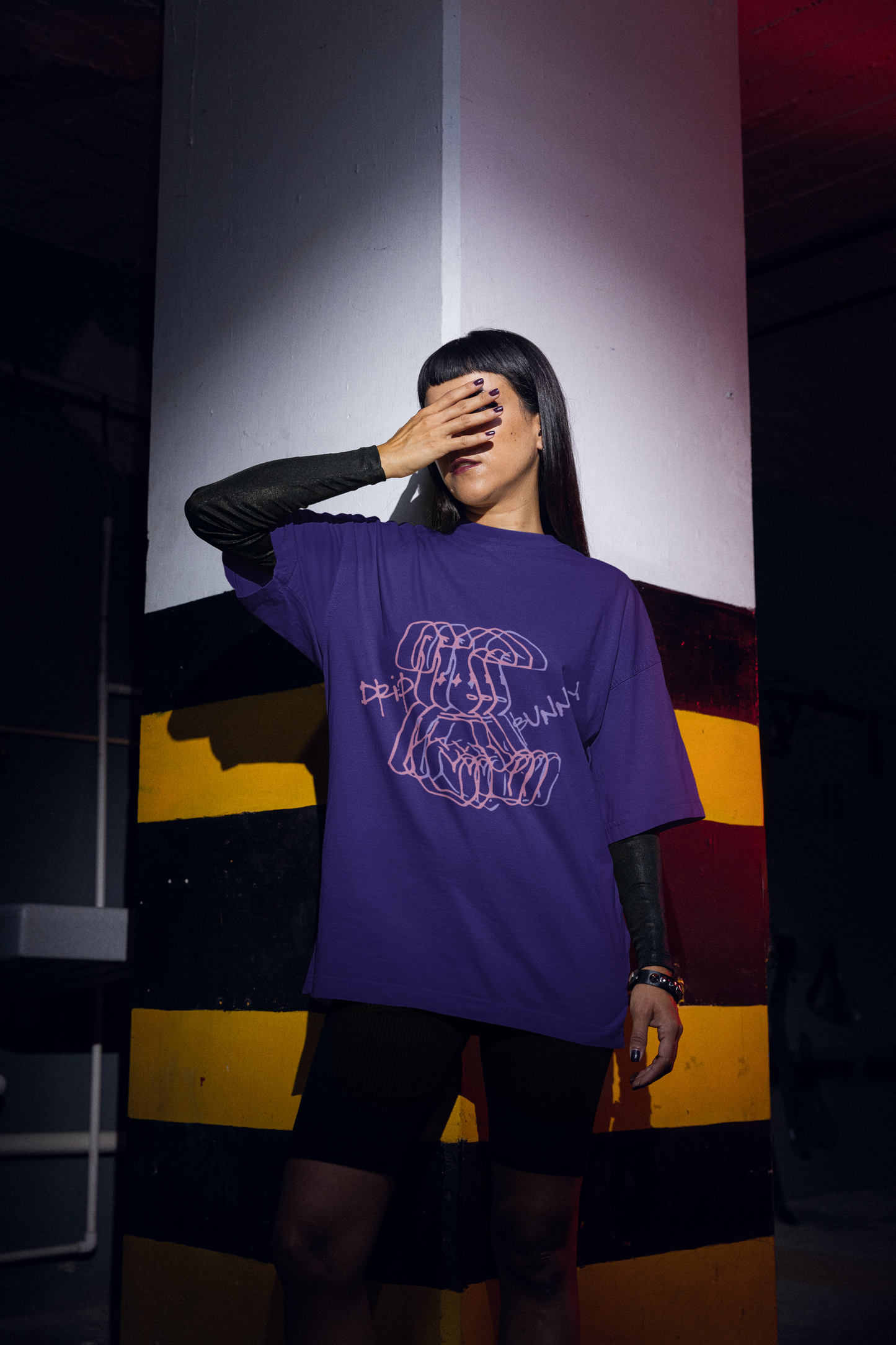 Drip Bunny Graphic Printed T-shirt Oversized