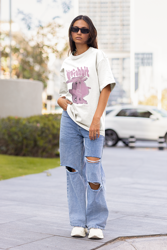 Drip Rabbit Graphic Printed T-shirt Oversized