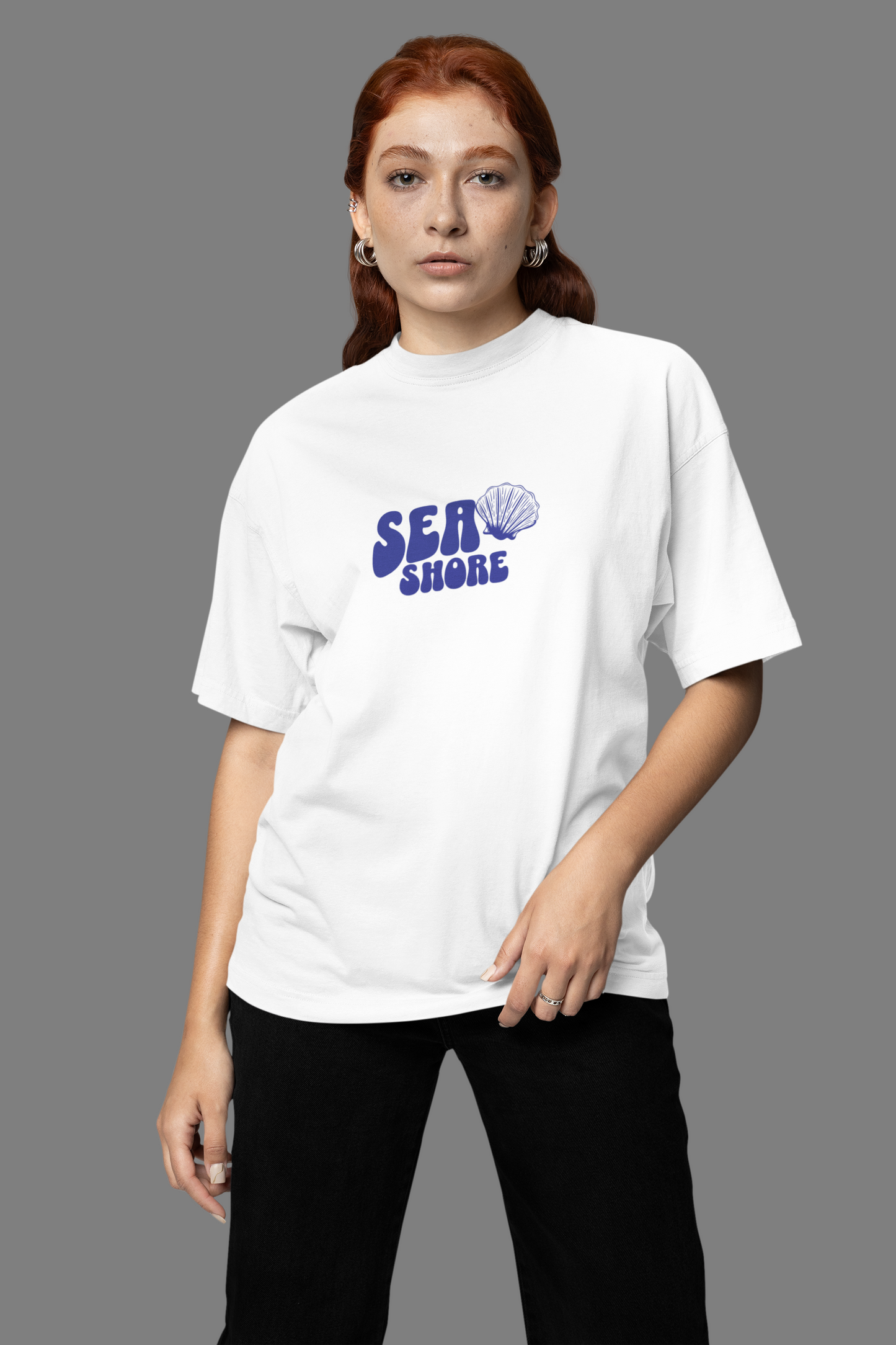 Sea Shells Graphic Printed T-shirt Oversized