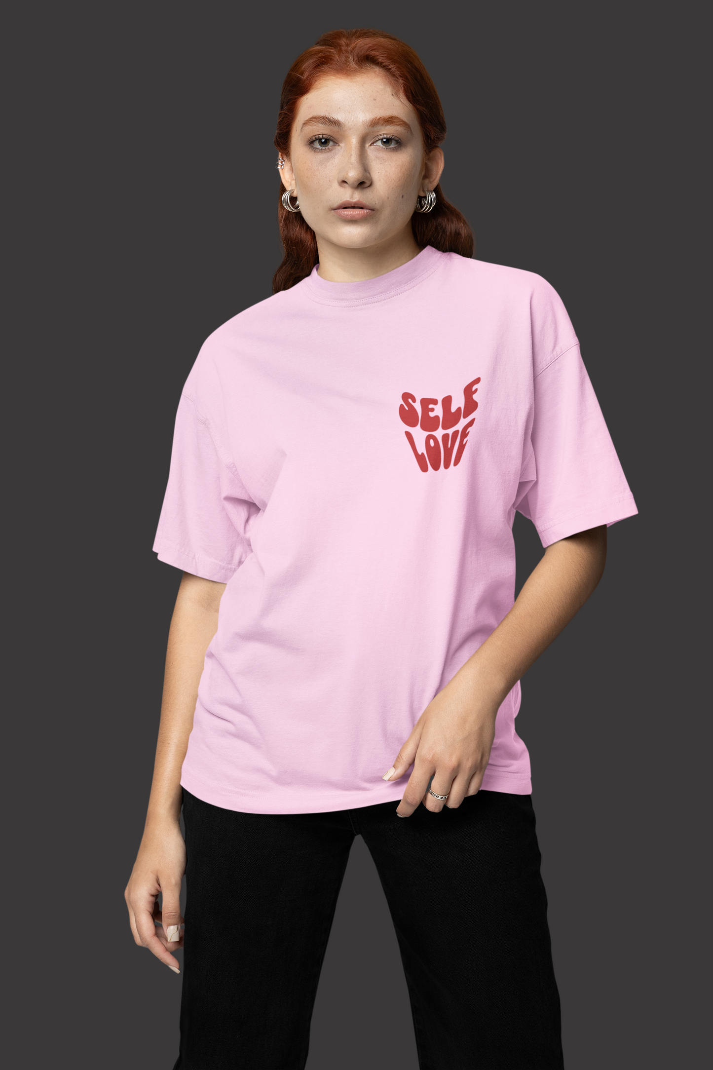 Self Love Graphic Printed T-shirt Oversized