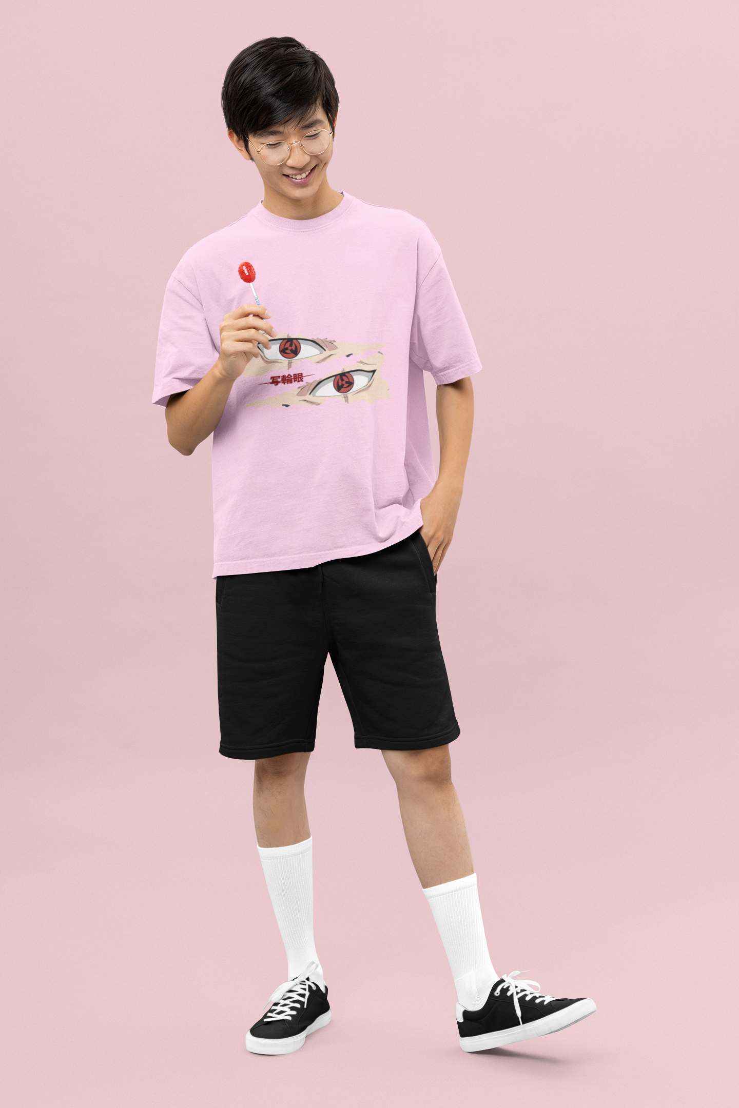 Sharingan Graphic Printed T-shirt Oversized