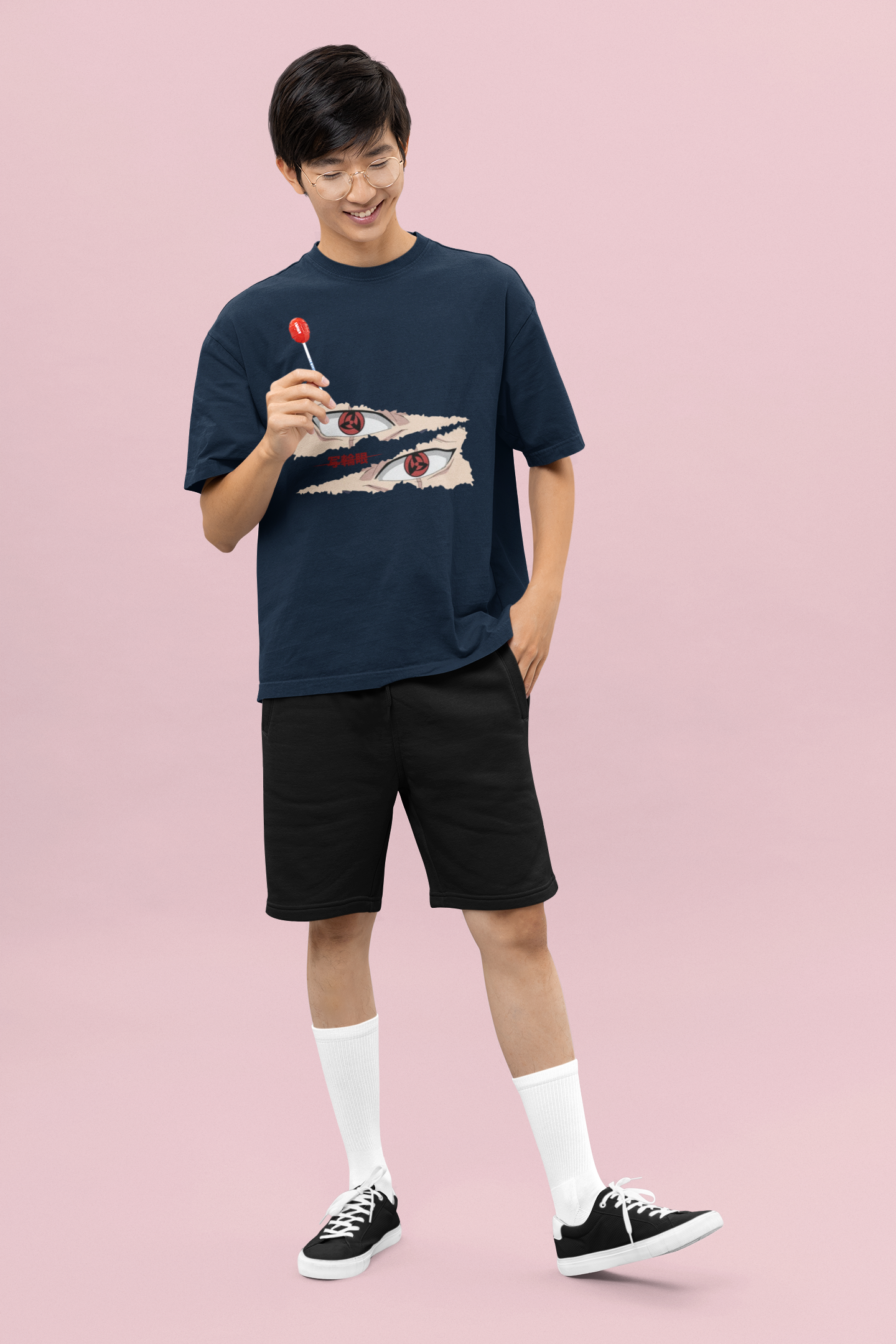 Sharingan Graphic Printed T-shirt Oversized