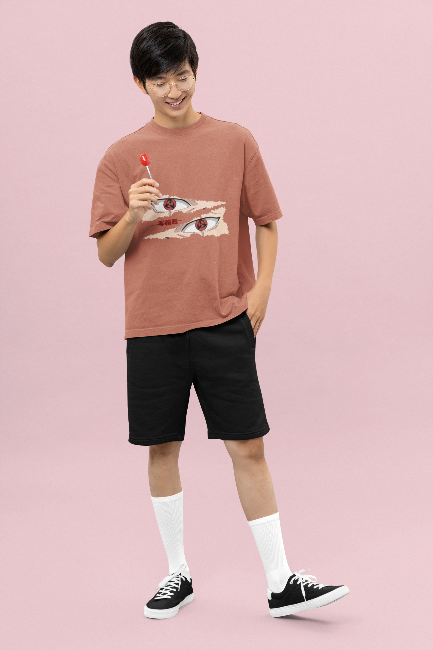Sharingan Graphic Printed T-shirt Oversized
