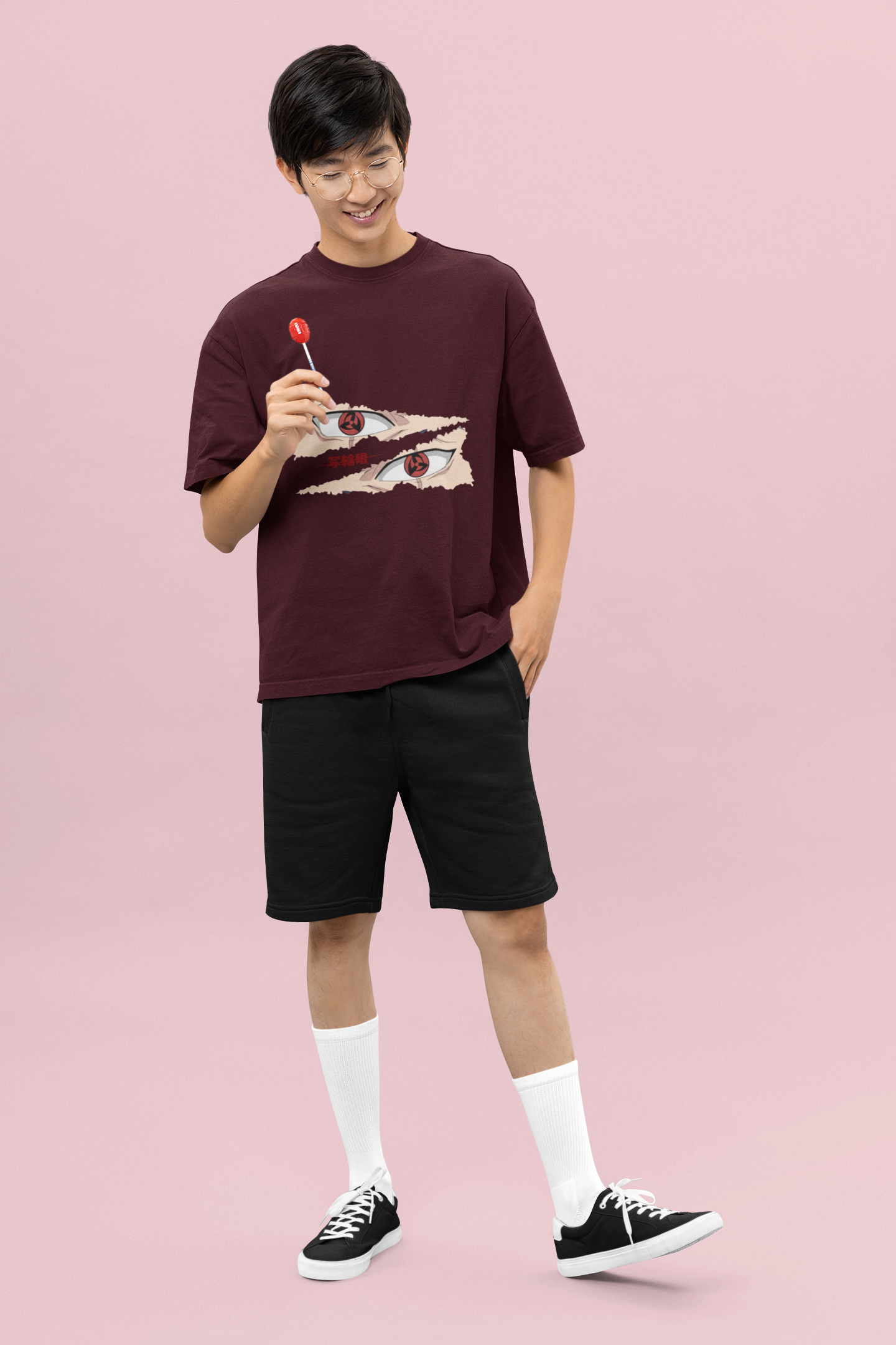 Sharingan Graphic Printed T-shirt Oversized