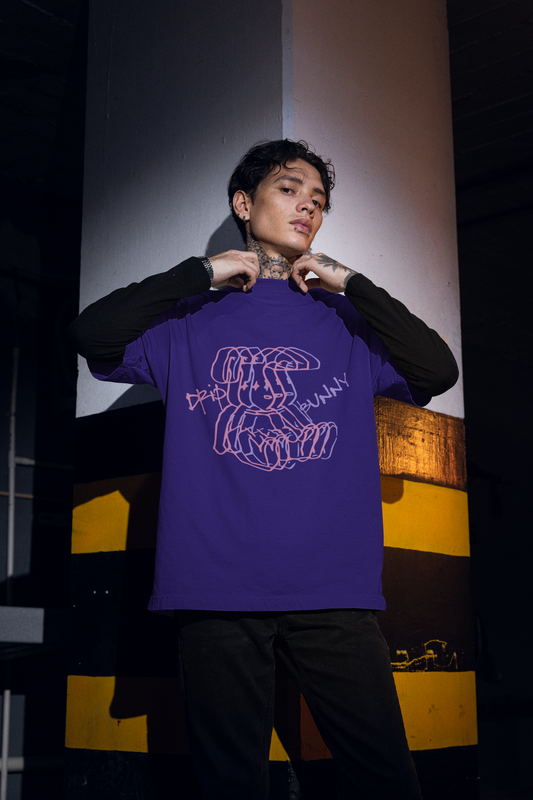Drip Bunny Graphic Printed T-shirt Oversized