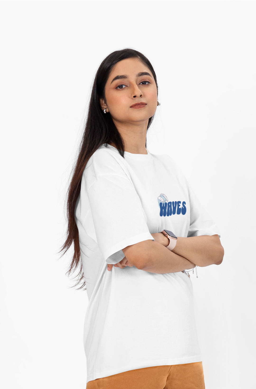 Happiness Comes In Waves Printed T-shirt Oversized