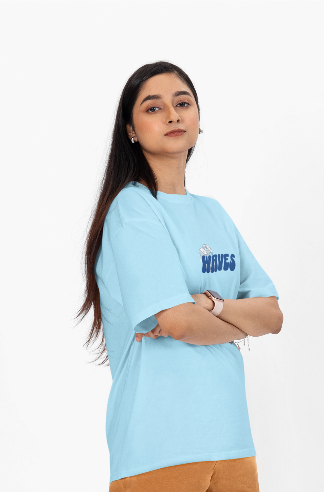 Happiness Comes In Waves Printed T-shirt Oversized
