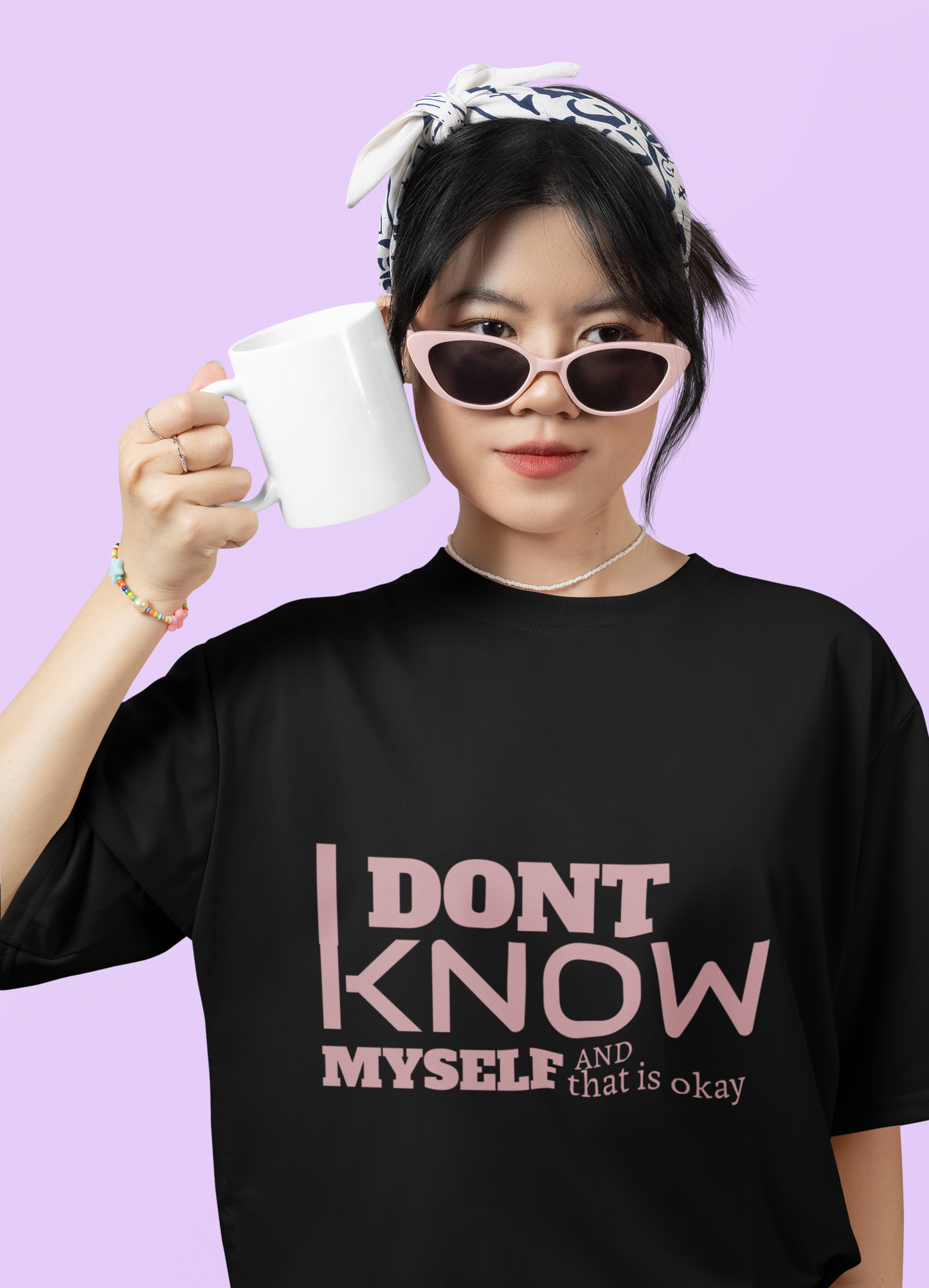 I Don't Know Myself Graphic Printed T-shirt Oversized