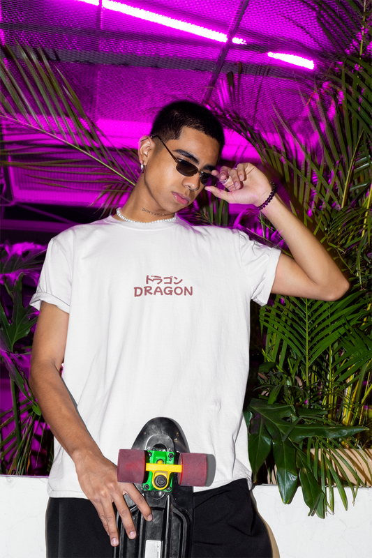 Dragon Graphic Printed T-shirt Oversized